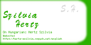 szilvia hertz business card